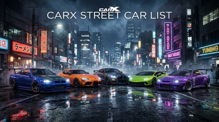CarX Street Car List: Complete Guide to Cars, Classes, Stats, and the Best Rides